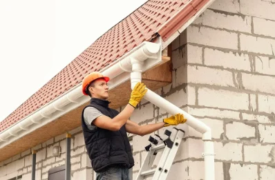 Pose et remplacement de gouttières à Veslud